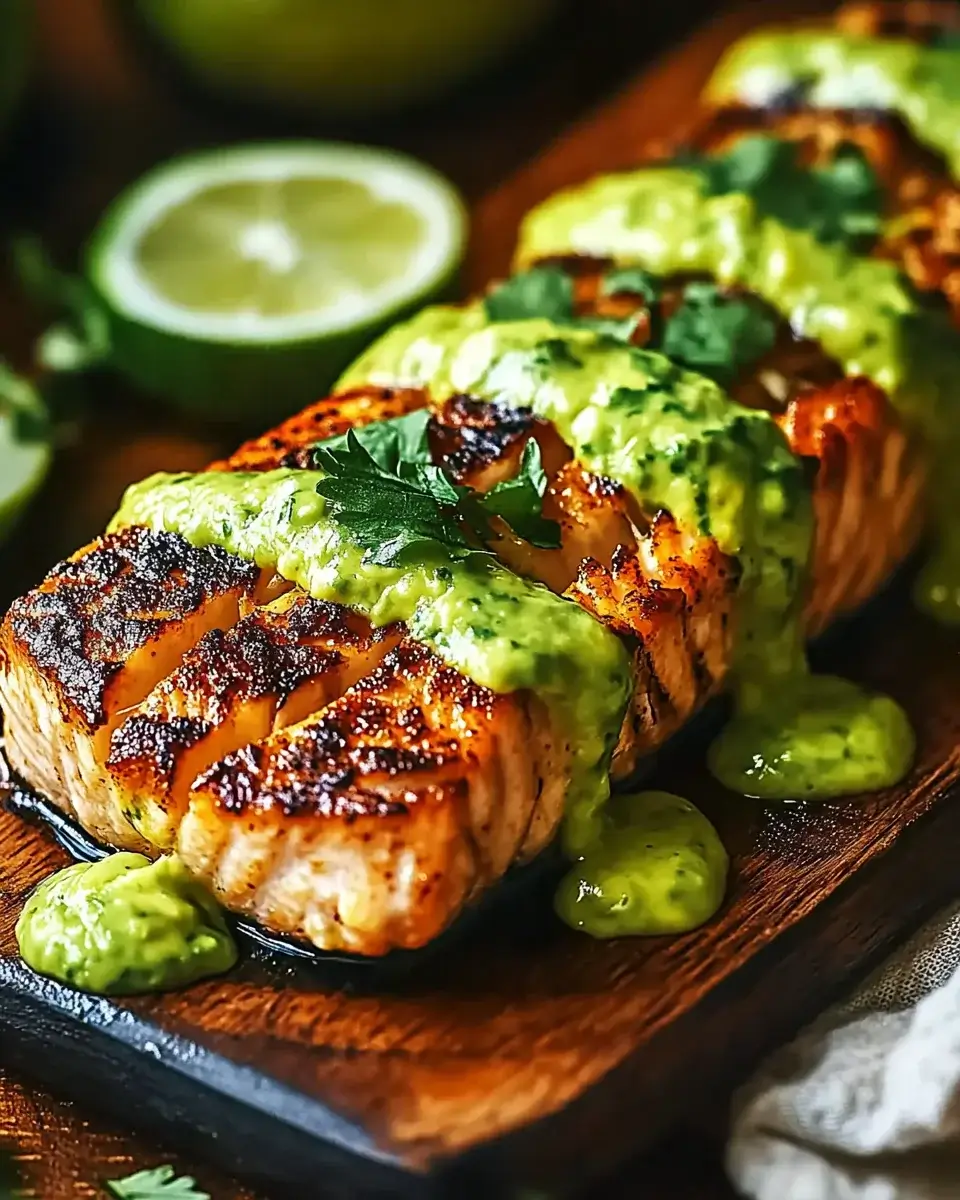 Baked Cajun Salmon with Creamy Avocado Lime Sauce: Ein köstliches Rezept!