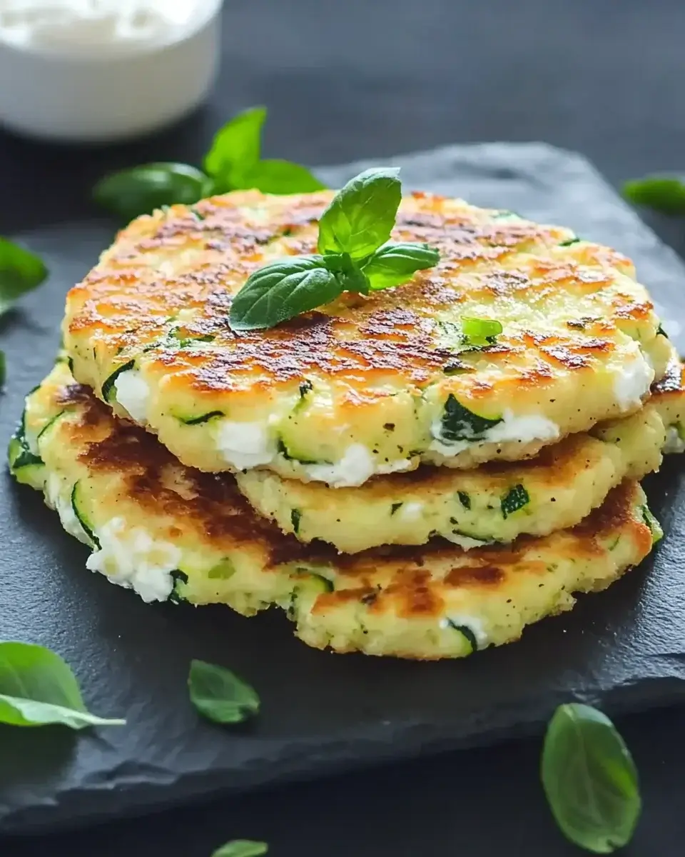 Zucchini-Puffer: Schnell und lecker mit Kräuterquark!
