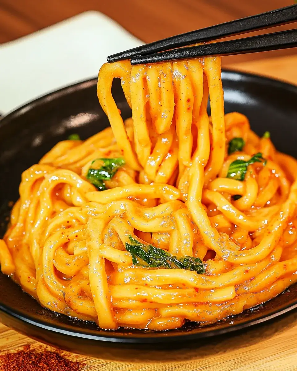 Cremige Gochujang Udon-Nudeln: Ein einfaches Rezept!