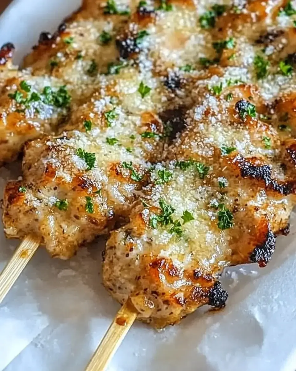 Ranch Garlic Parmesan Chicken Skewers: Einfach unwiderstehlich!