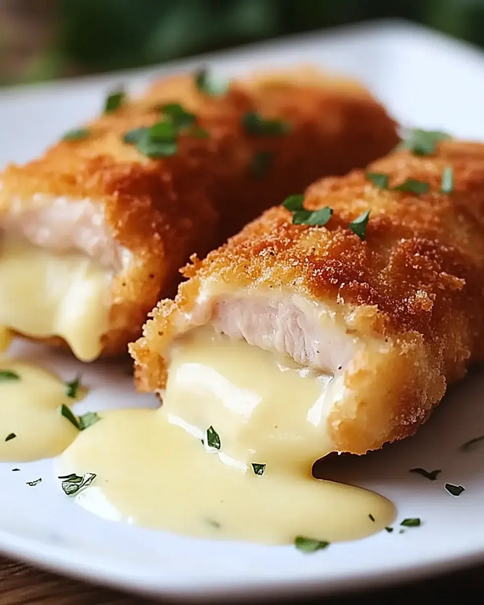 Hähnchen Cordon Bleu mit Schweizer Käsesauce: Köstlich!