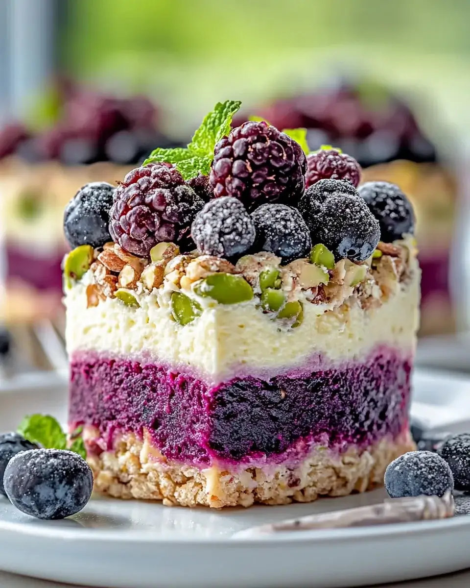 Pistachio & Blackberry Cheesecake Towers: So lecker!