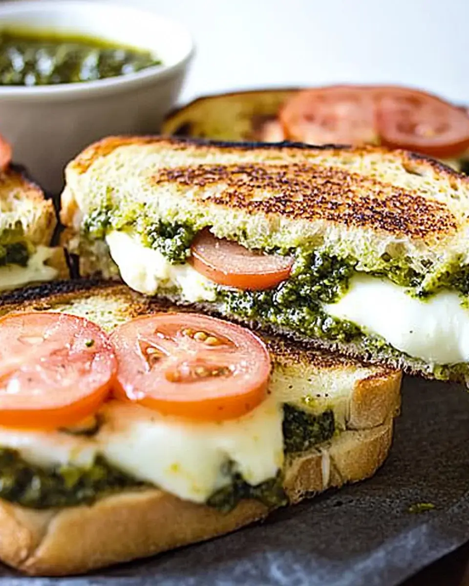 Pesto Mozzarella Grilled Cheese: unwiderstehlich lecker!