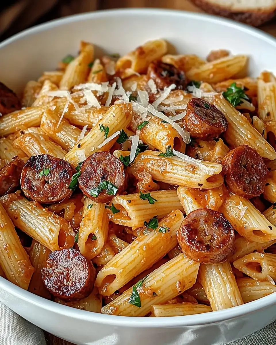 Spicy Cajun Pasta mit Wurst - Ein köstliches Rezept!