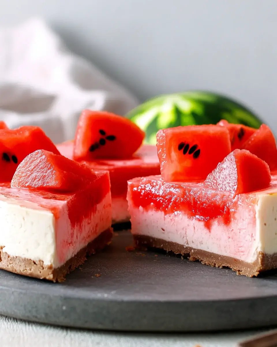 No-Bake Watermelon Cheesecake: Ein einfacher Genuss!