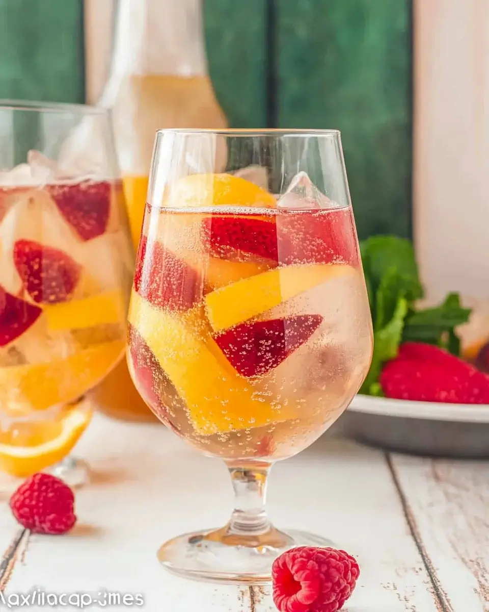 Sparkling Peach Sangria With Champagne: Ein Genuss für den Sommer!