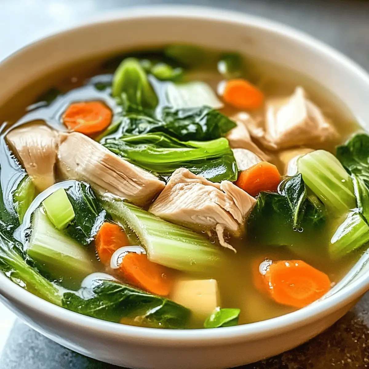 Bok Choy Hühnersuppe für dein Wohlbefinden