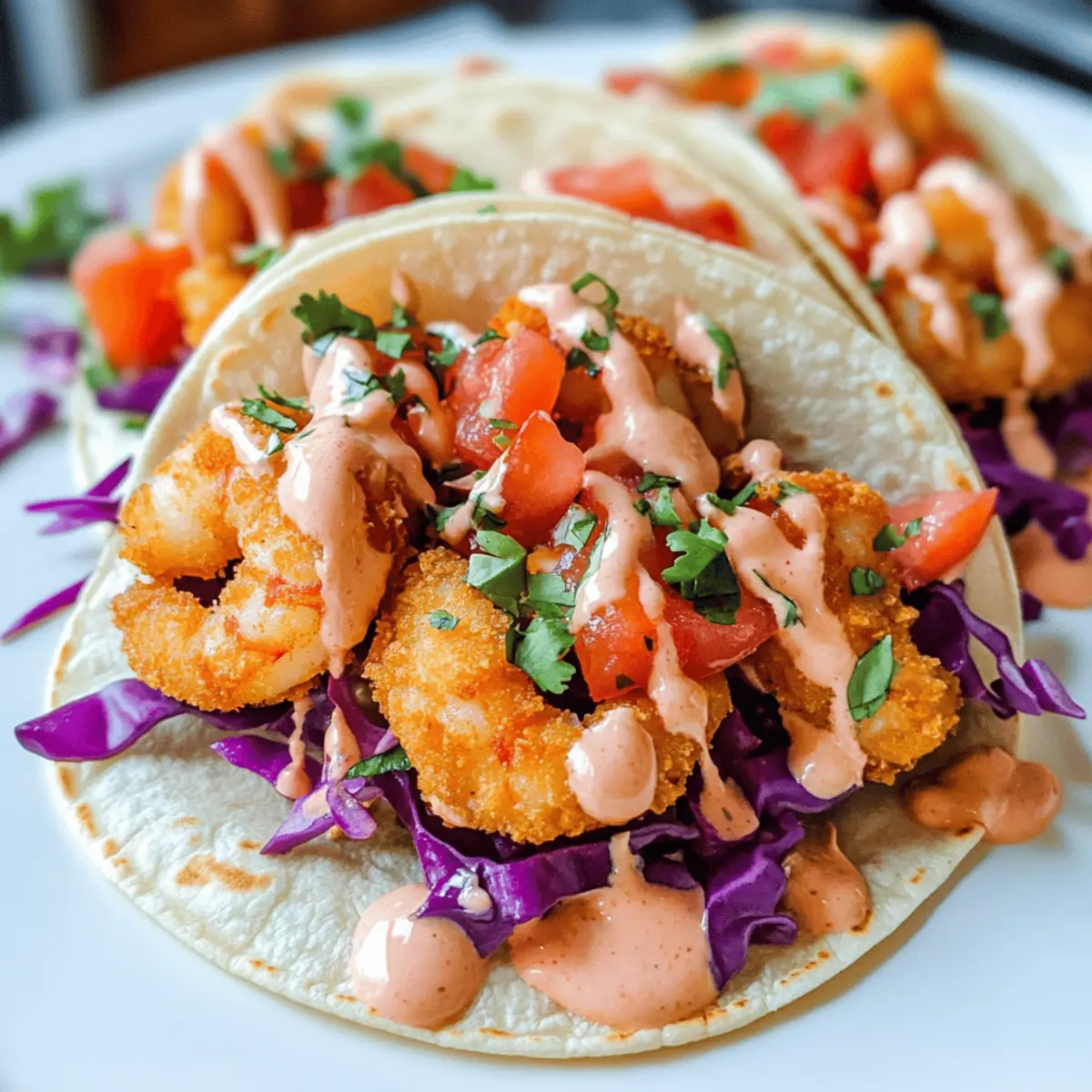 Crispy Bang Bang Shrimp Tacos selbstgemacht