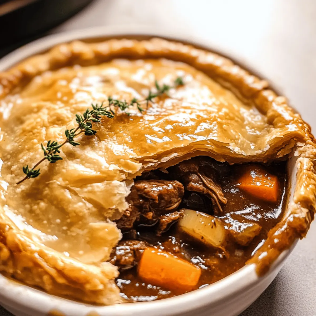 Guinness Gebratenes Rindfleisch Pot Pie Rezept