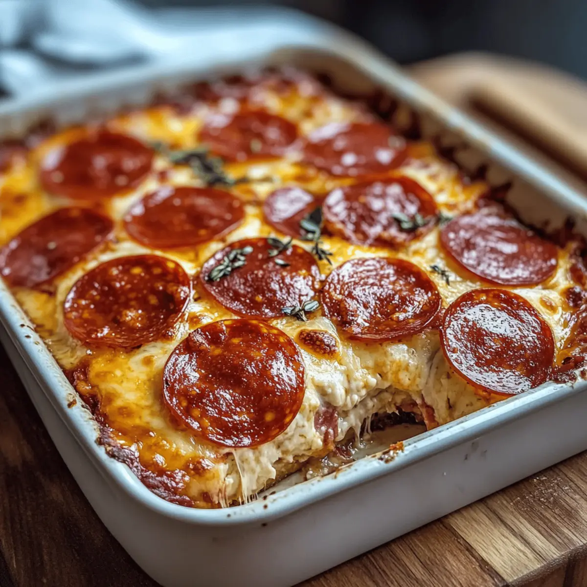 Cremiges Pizza-Style Quark-Gratin für Genießer