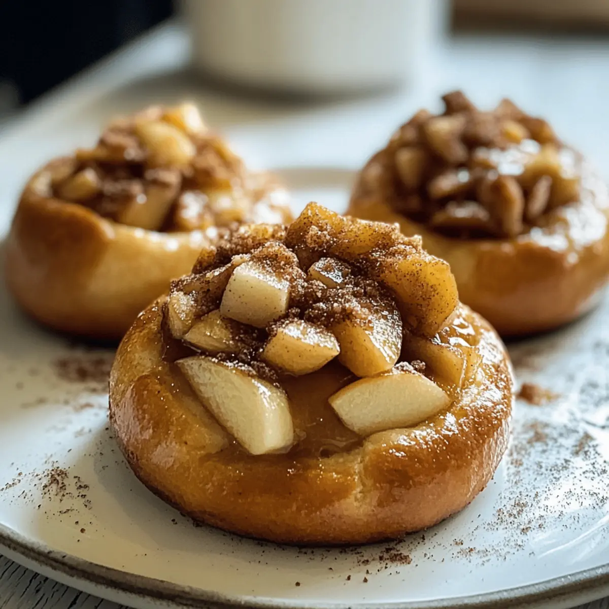 Veganer Apfel-Cheesecake-Brioche-Brötchen