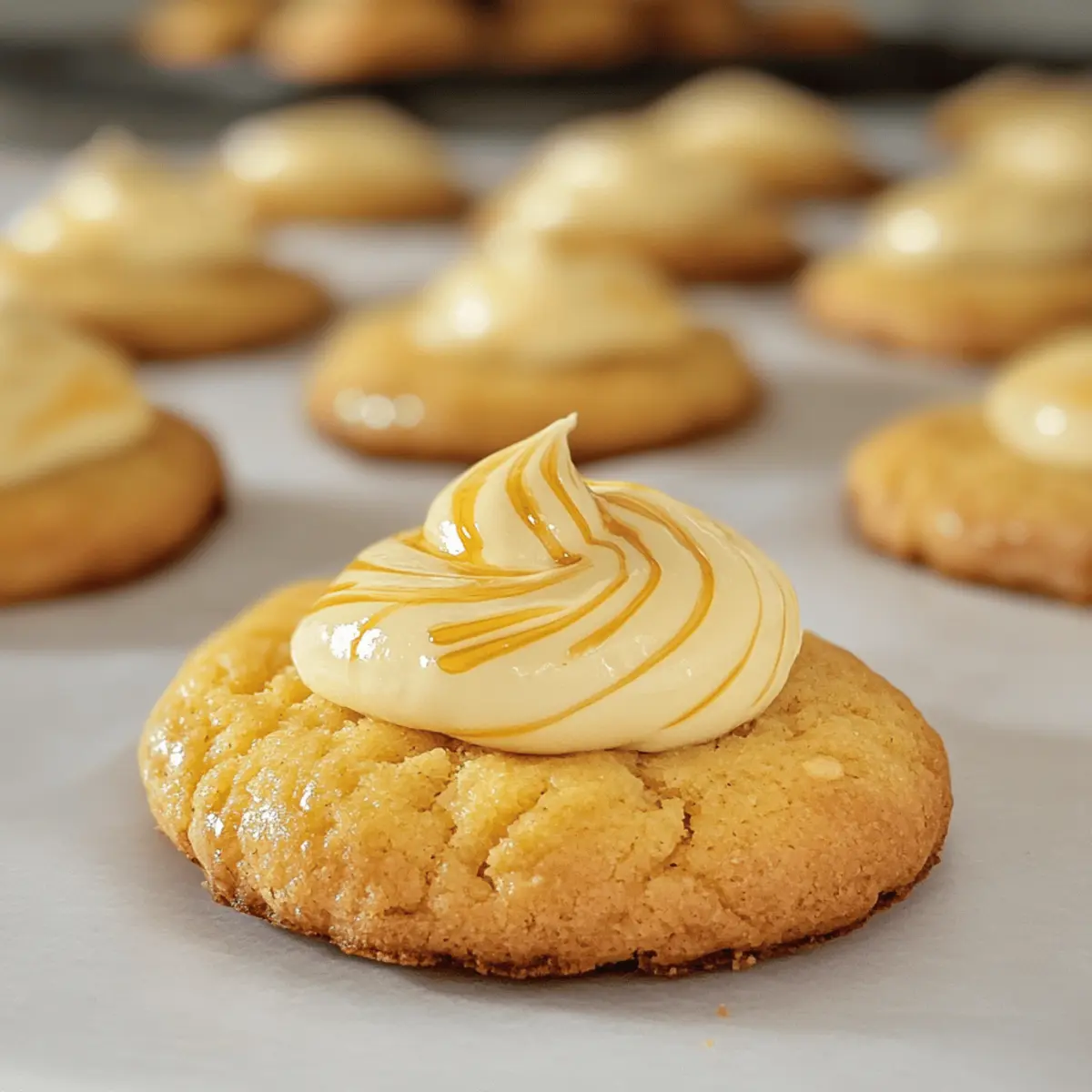 Crumbl-Inspirierte Cornbread Cookies mit Honigbuttercreme