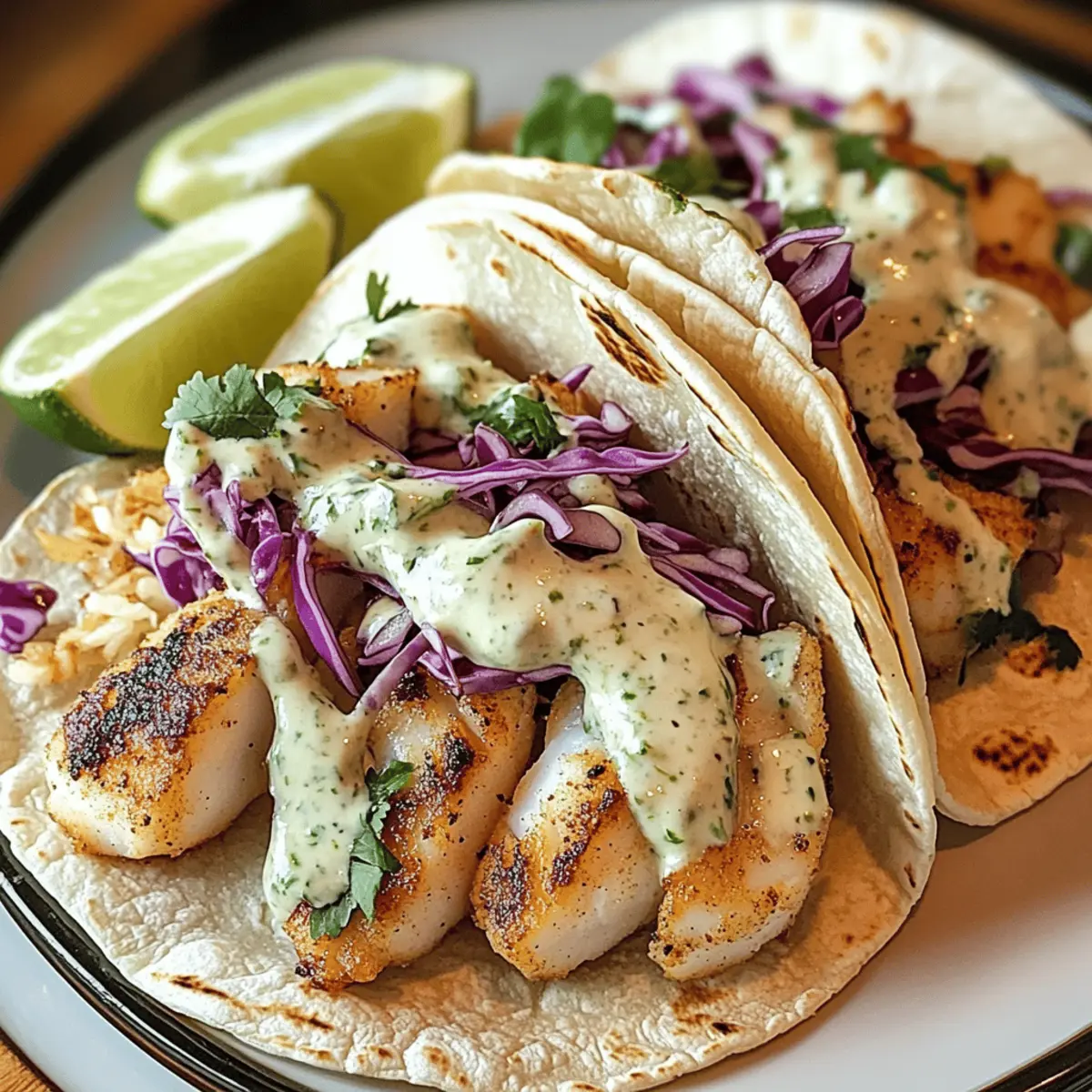 Fisch Tacos mit Limettencreme für den Wochenabend