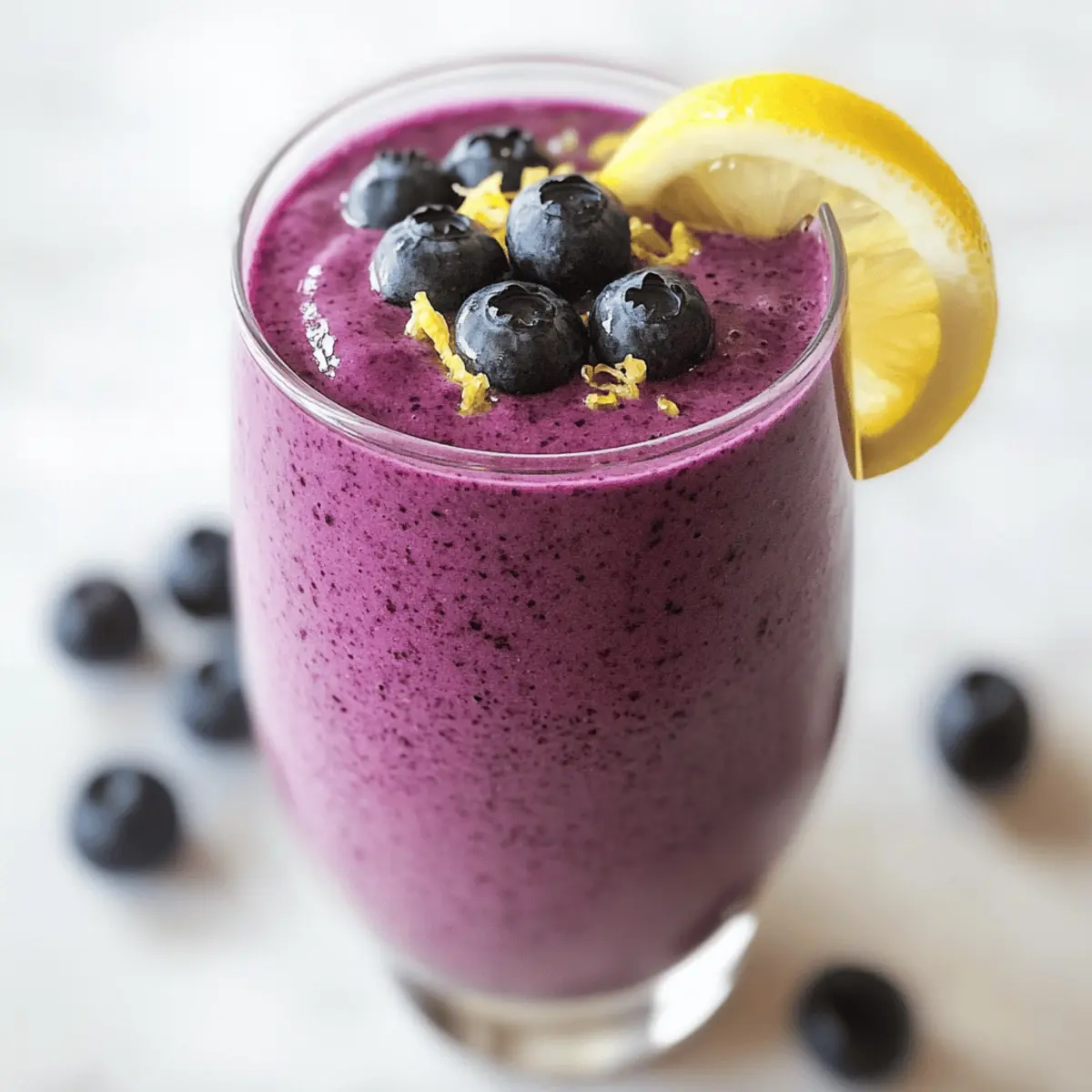 Lemon Blueberry Frühstückssmoothie voller Protein