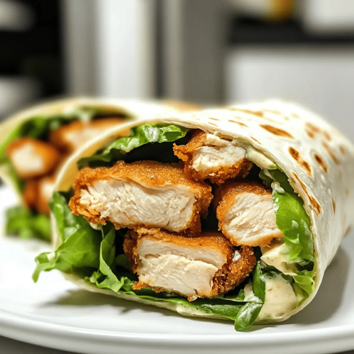 Crispy Chicken Caesar Wraps aus der Heißluftfritteuse