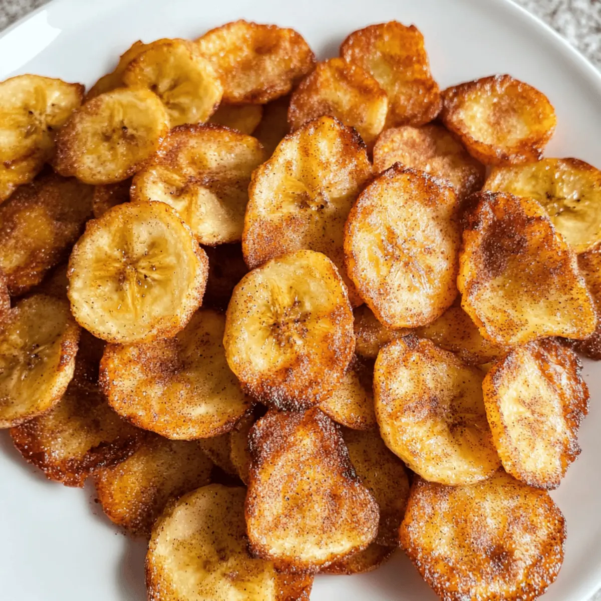 Krosse Bananenchips aus der Heißluftfritteuse