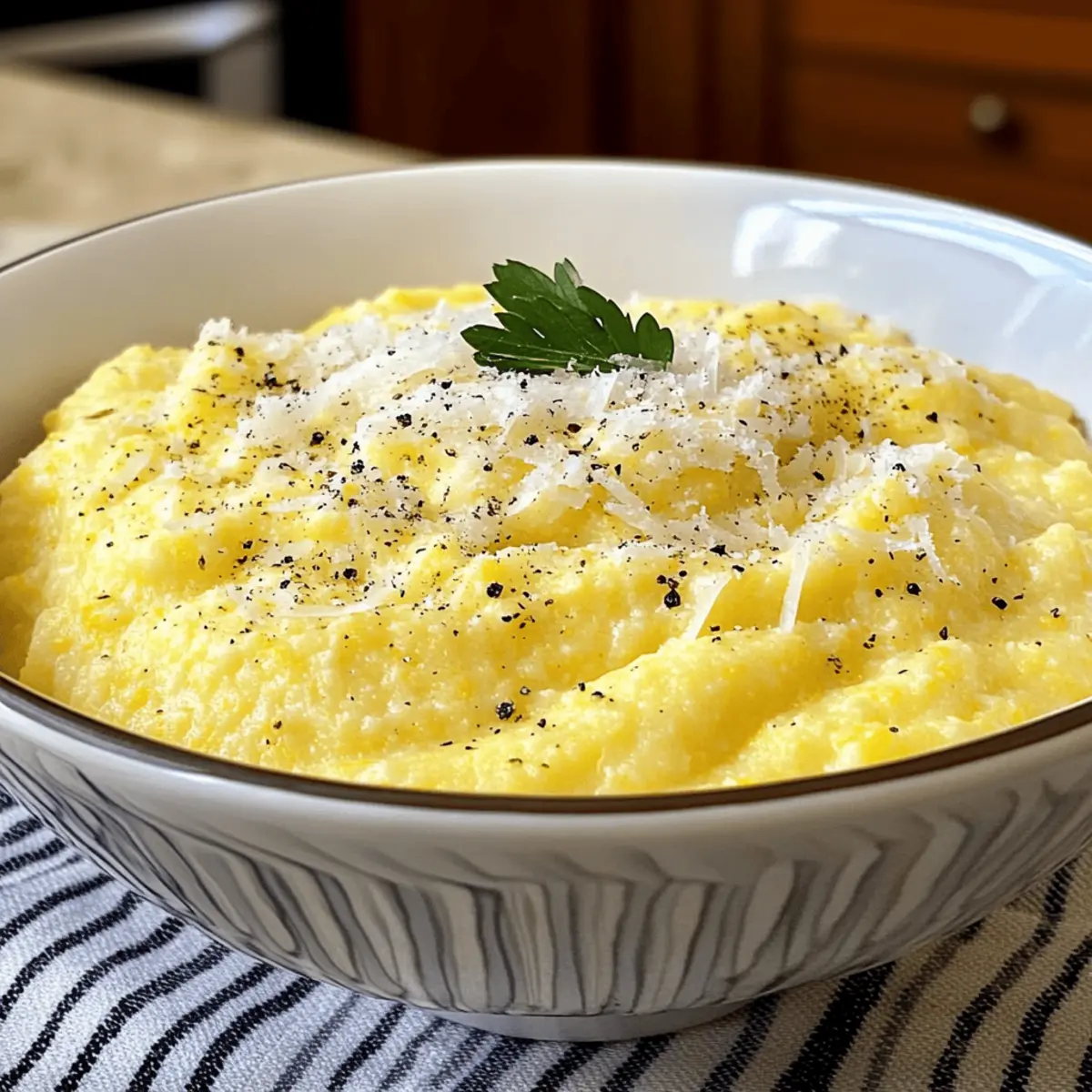 Cremige Parmesanpolenta für ein italienisches Festmahl