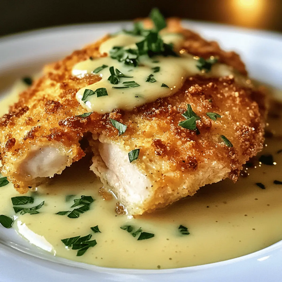 Zitronen-Pecorino-Hühnchen mit cremiger Sauce