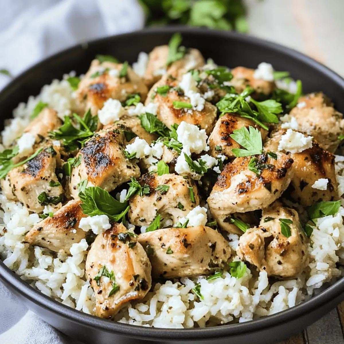 Griechisches Hühnchen und Reis aus dem Instant Pot