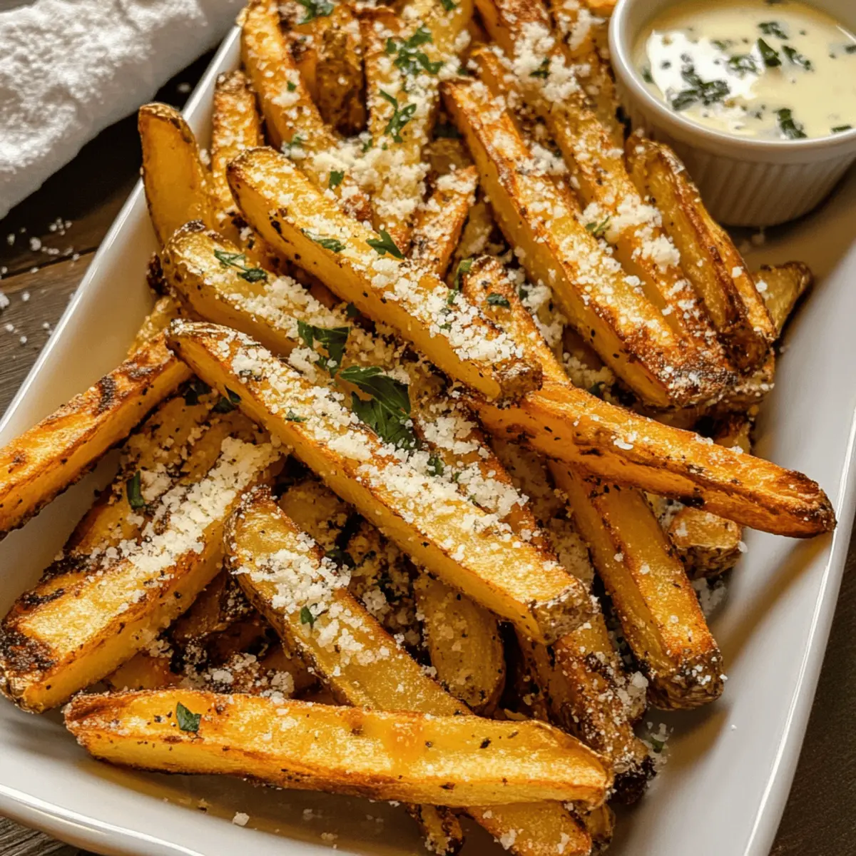 Crispy Air Fryer Knoblauch Parmesan Pommes