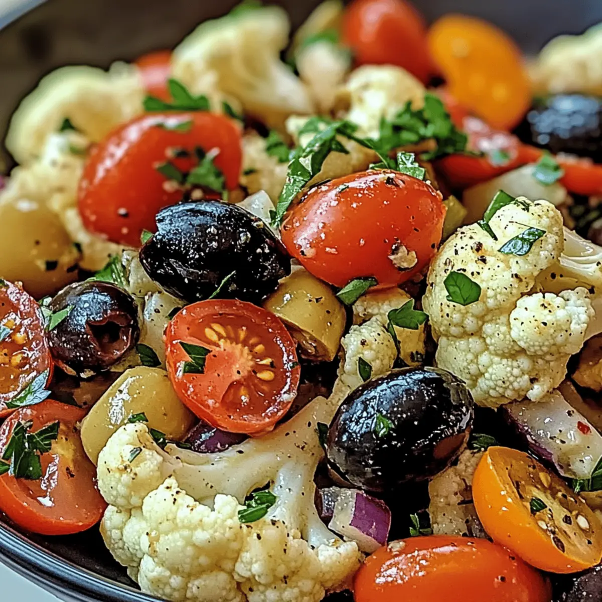 Mediterraner Blumenkohl-Salat für gesunde Genussmomente