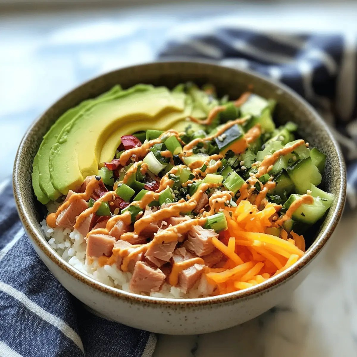 schneller und günstiger Thunfisch Poke Bowl