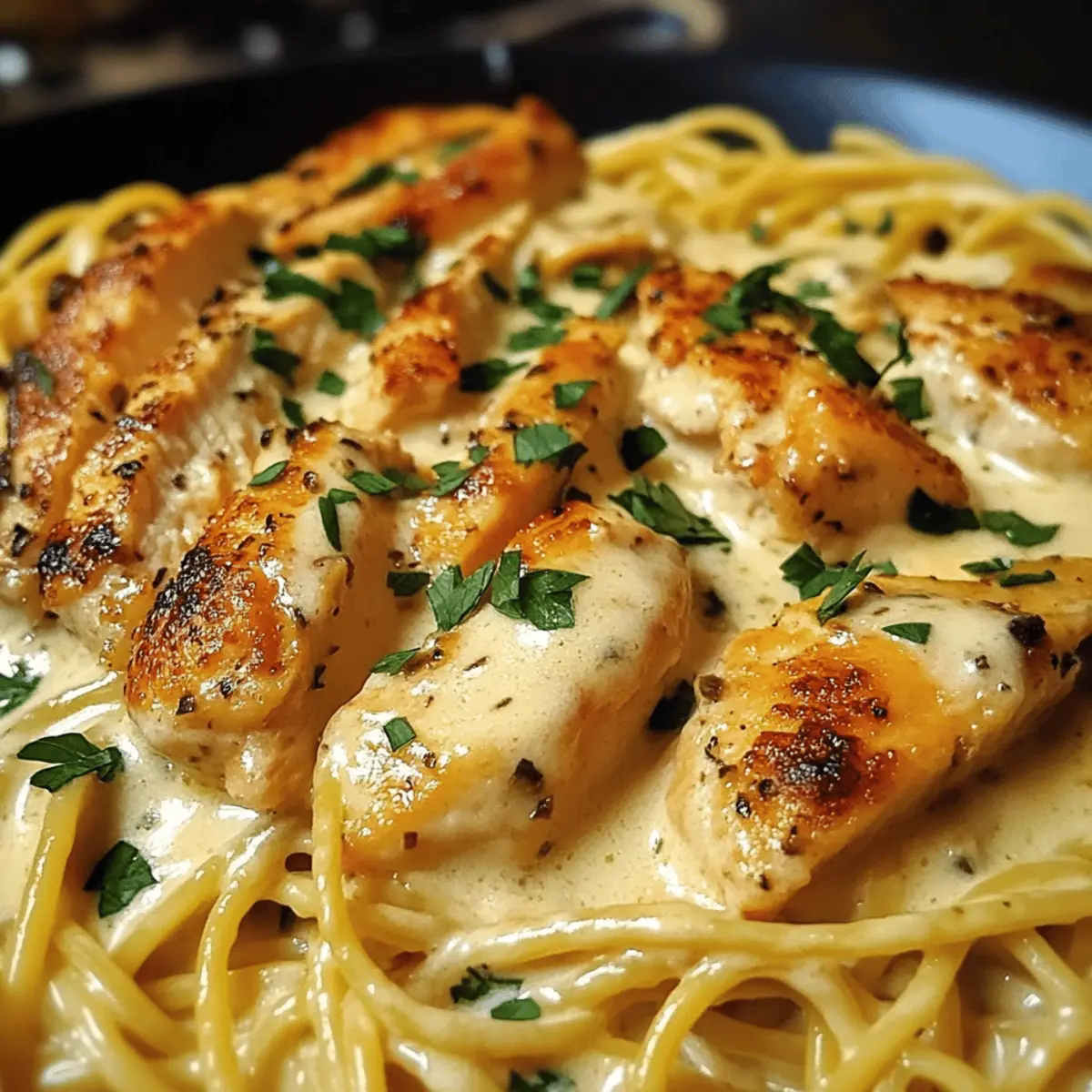 Cremiges Velveeta Hähnchen Spaghetti Genuss