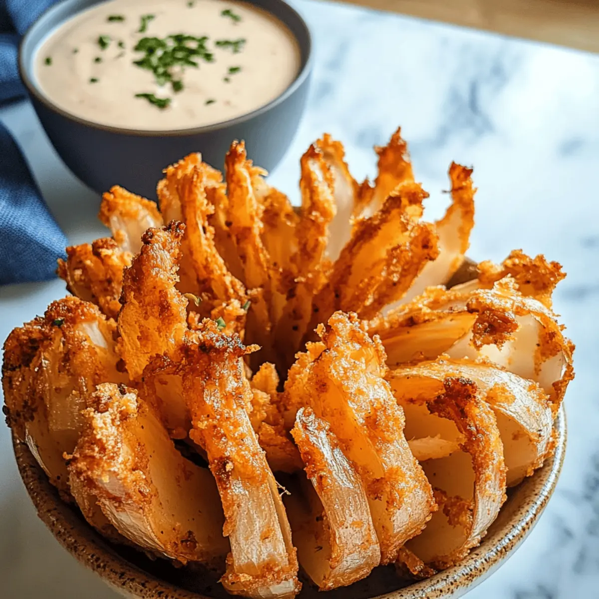 Crispy Air Fryer Blooming Onion für perfekte Snacks