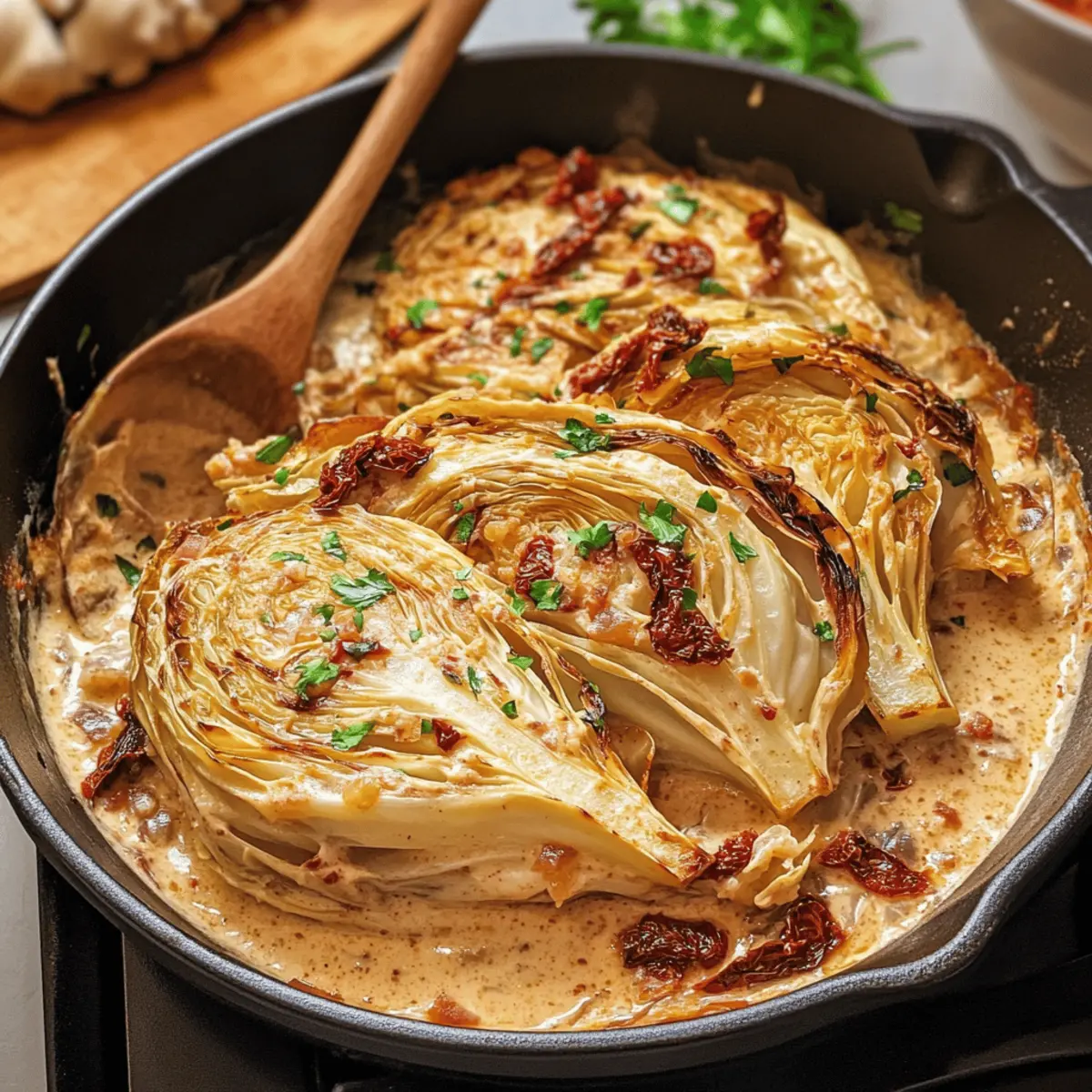 Der Ausgang: Cremiger geschmolzener Kohl