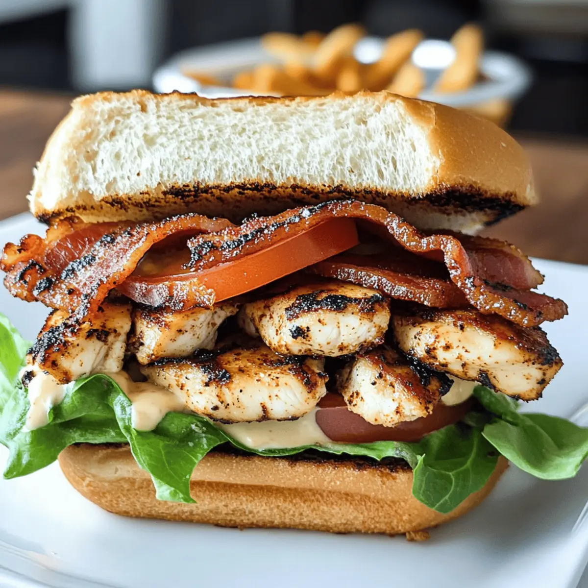Spicy Blackened Chicken Bacon Ranch Sandwiches