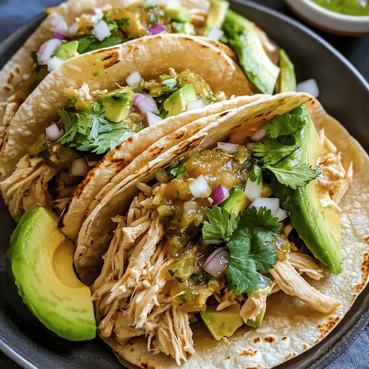 Salsa Verde Hühnchen für tolle Tacos