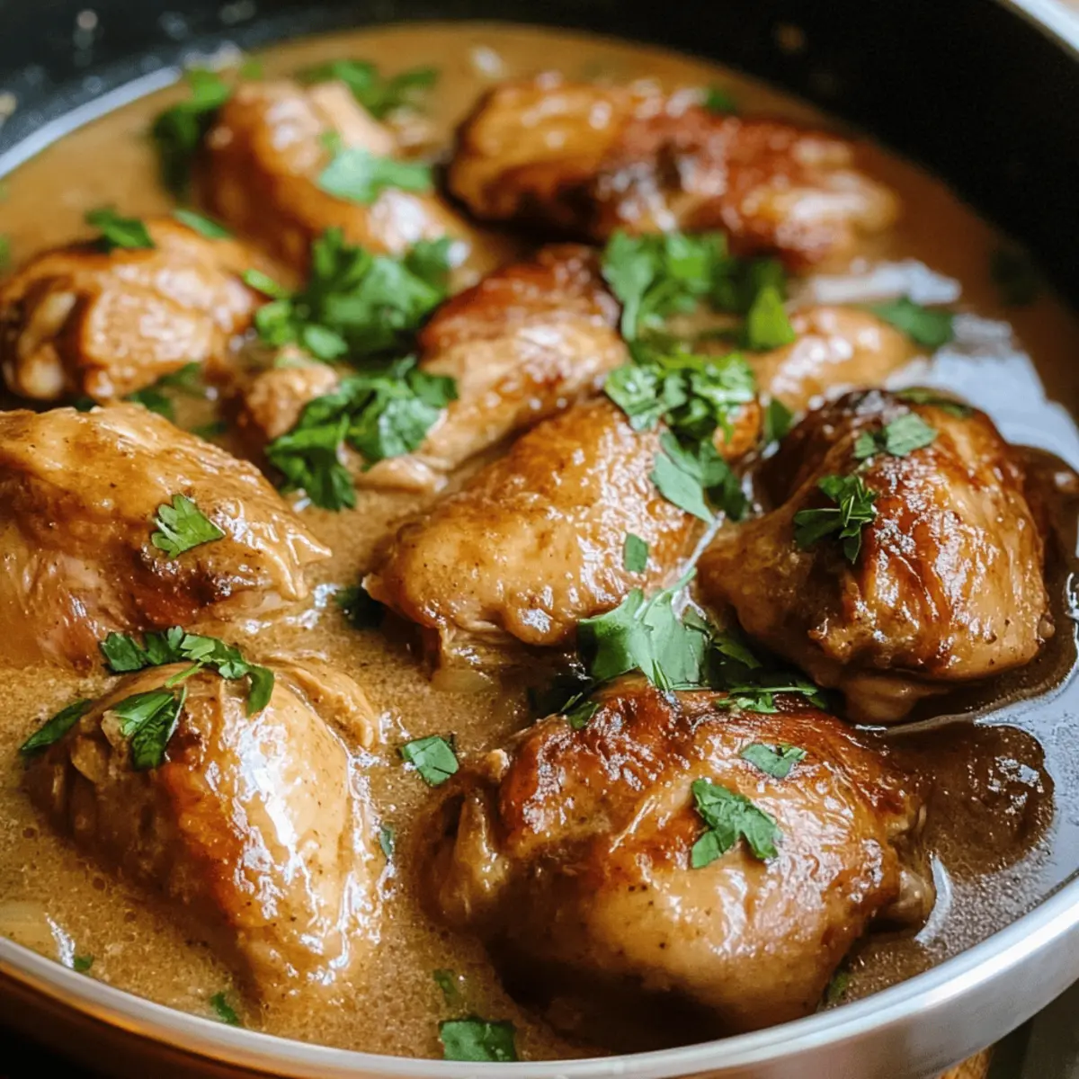 Cremiges Hühnchen Adobo mit Kokosmilch