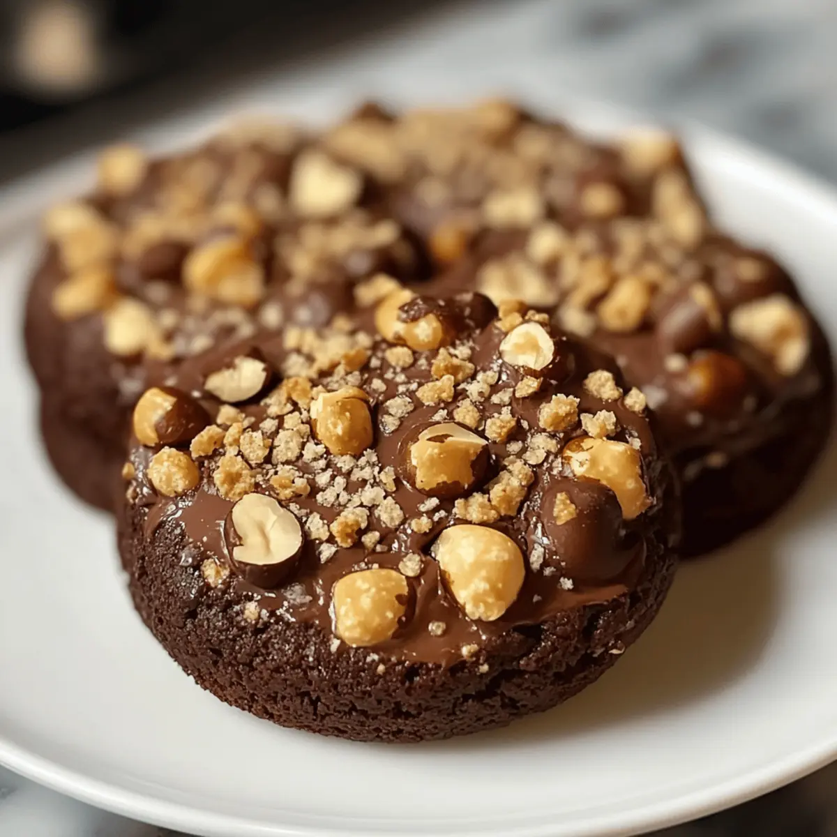 Schokoladenhaselnuss Crunch Cookies für Naschkatzen