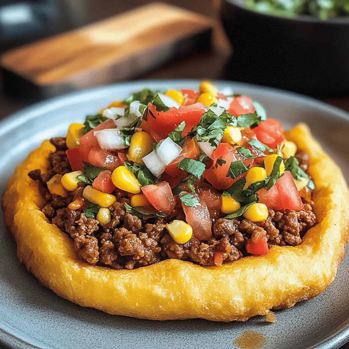 Navajo Taco Fry Bread für ein schnelles Abendessen