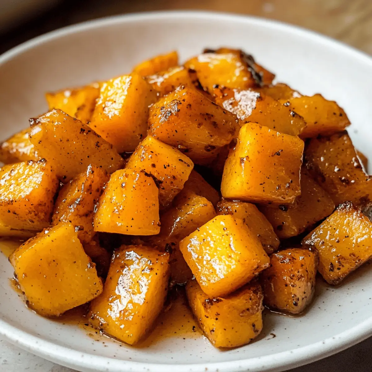 Der Ausgang: Honiggerösteter Butternut-Kürbis
