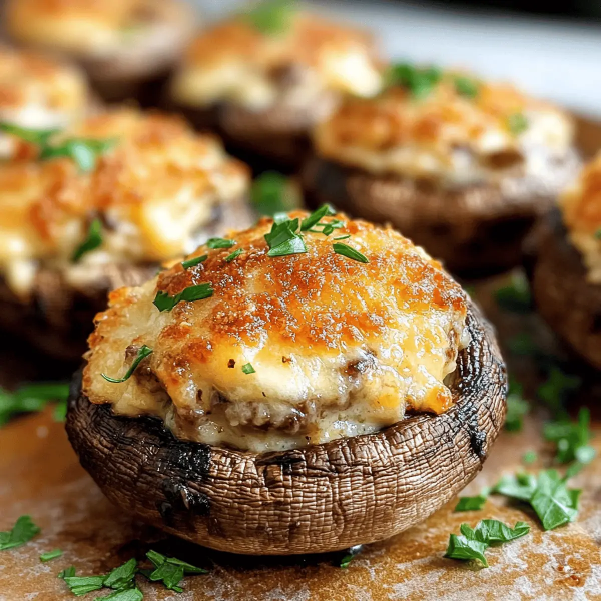Cremig gefüllte Champignons in 30 Minuten