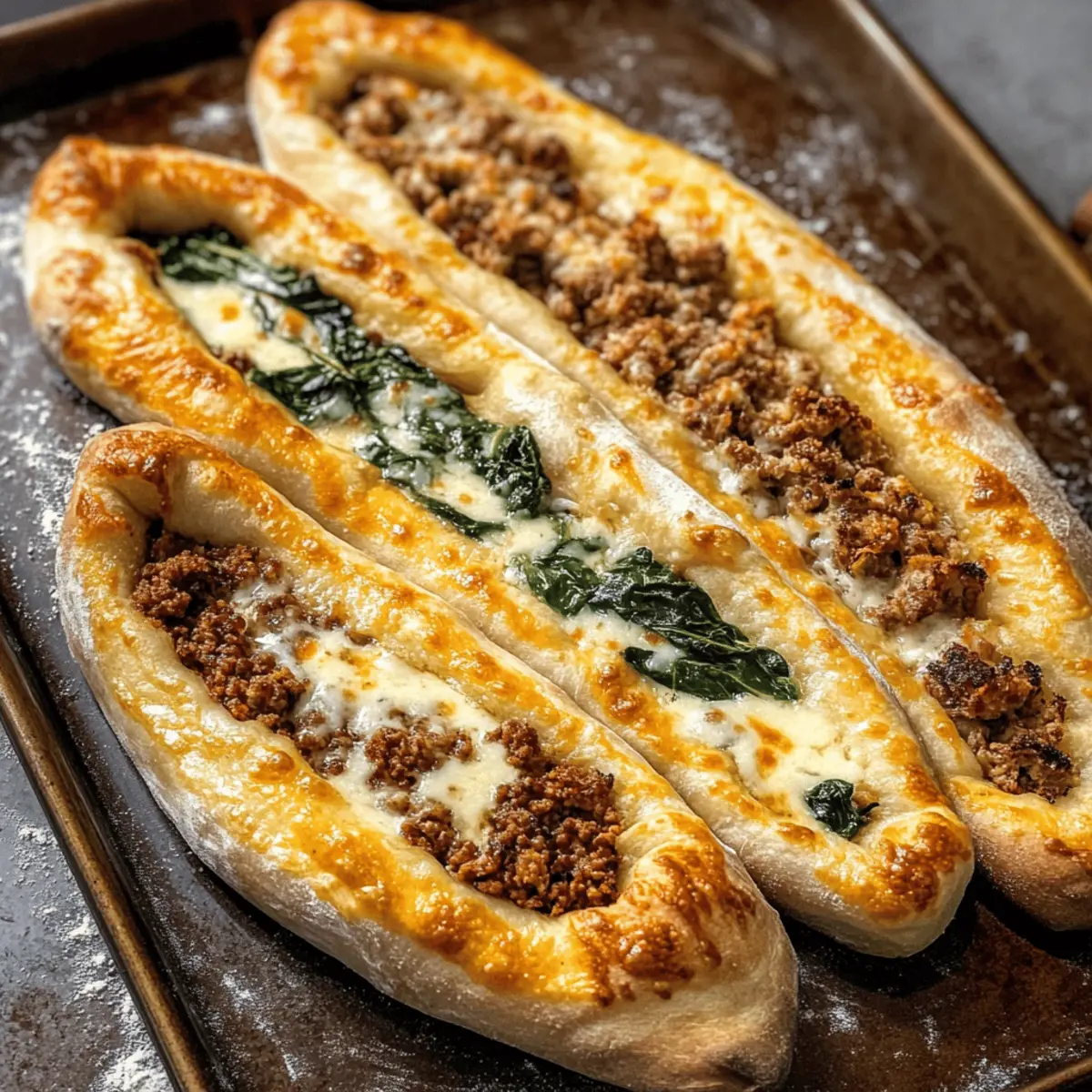 Der Ausgang: Leckeres Pide mit Füllungen