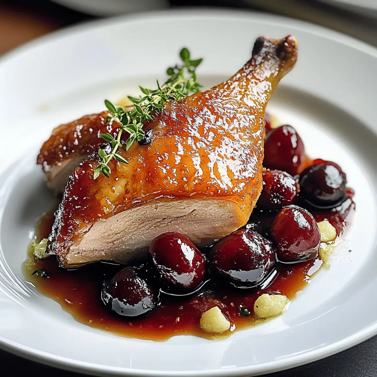 Der Ausgang: Entdecke den Genuss von Enten-Confit mit Kirschen