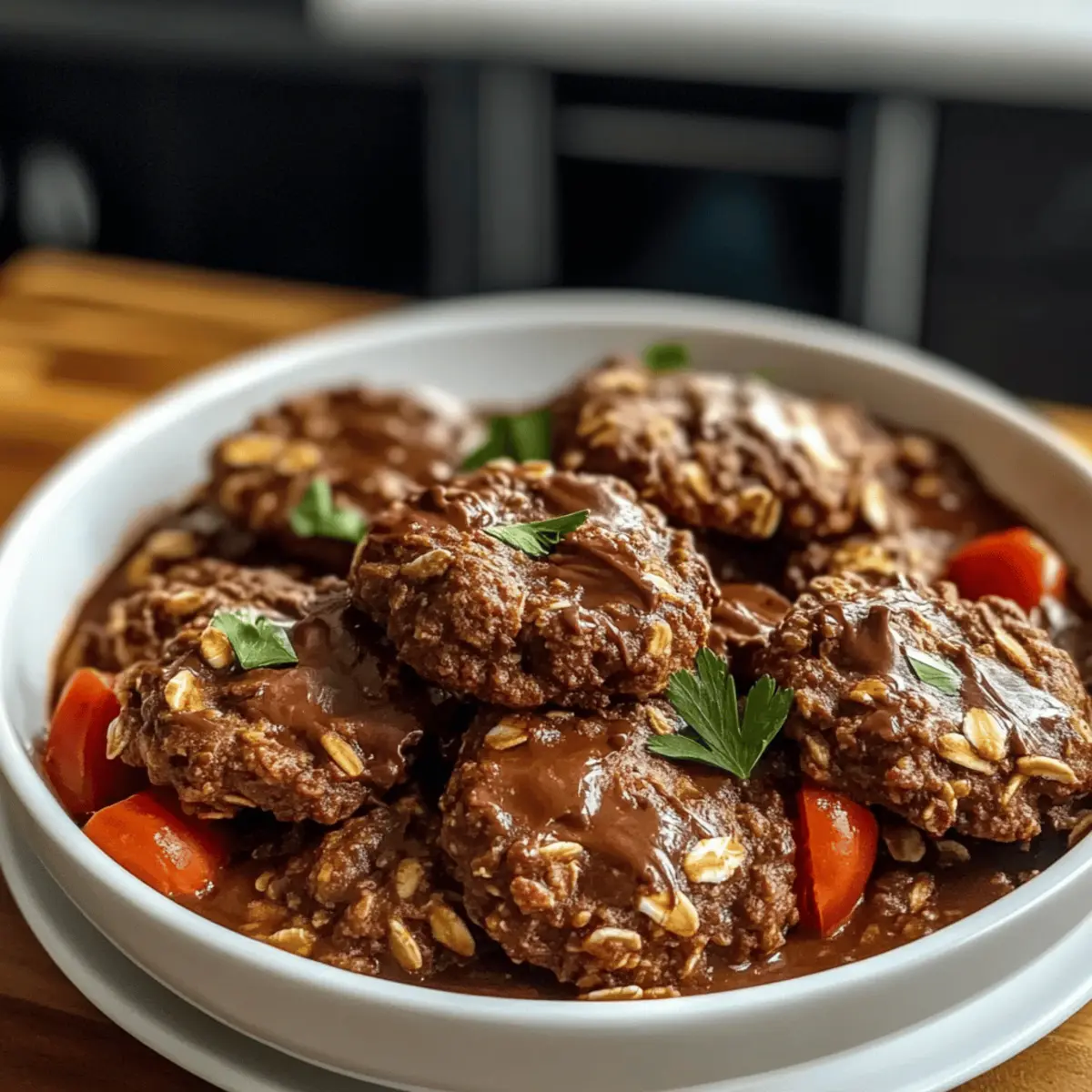 Schokoladen-Haferkekse ohne Backen mit 4 Zutaten
