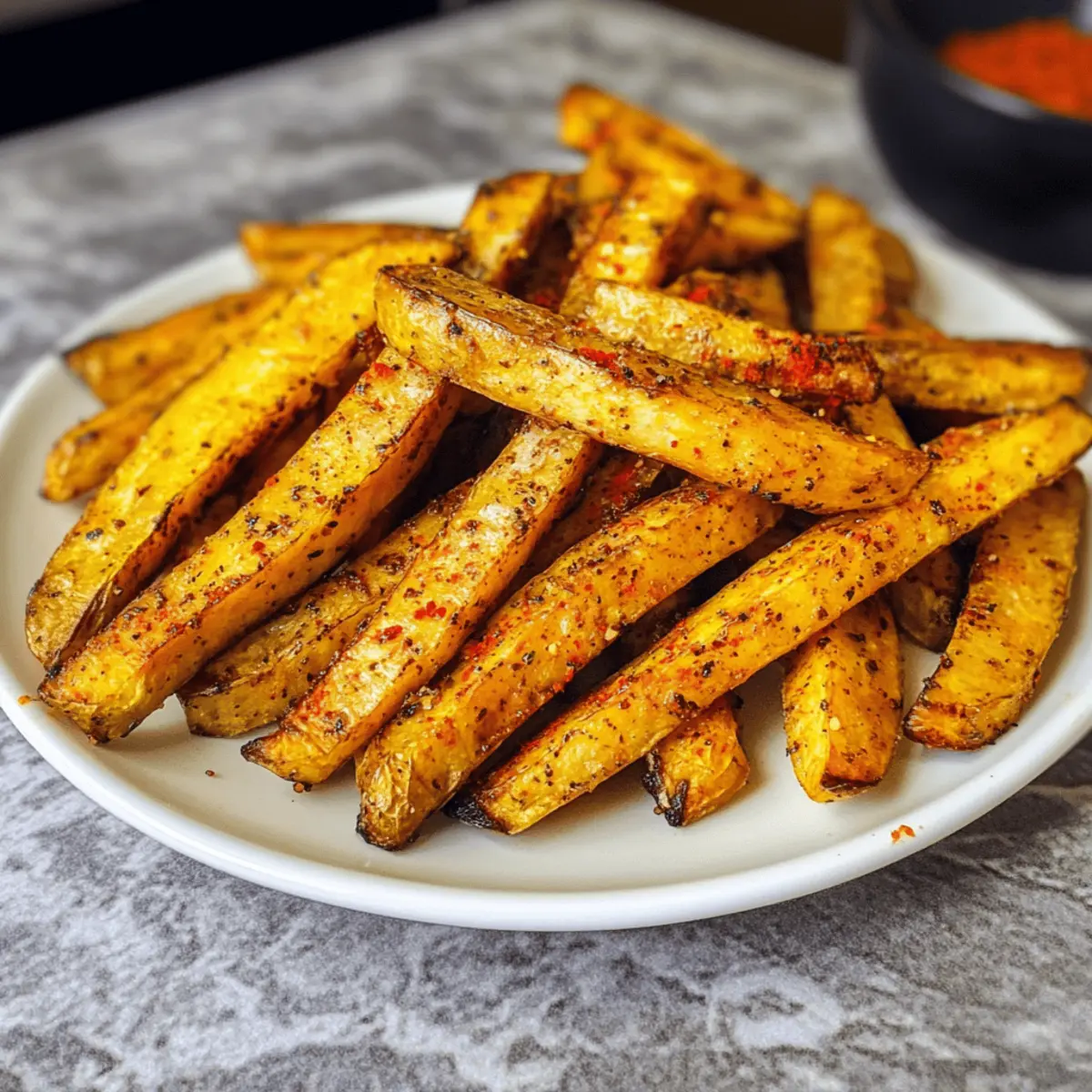 Cajun Plantain Fries für gesunde Snacks
