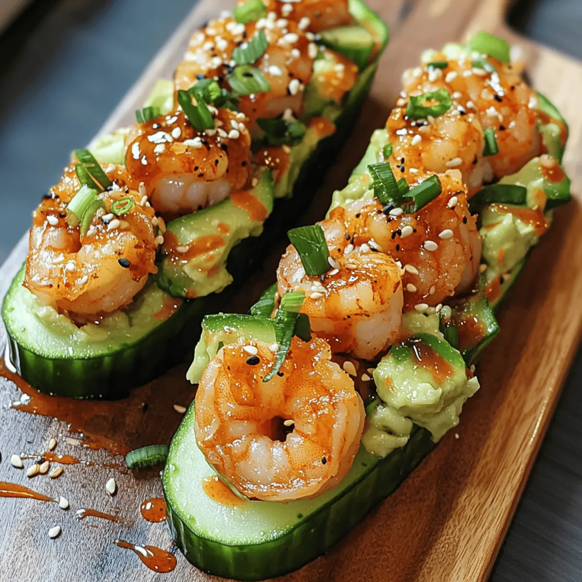 Spicy Shrimp Sushi-Boote für gesunde Snacks