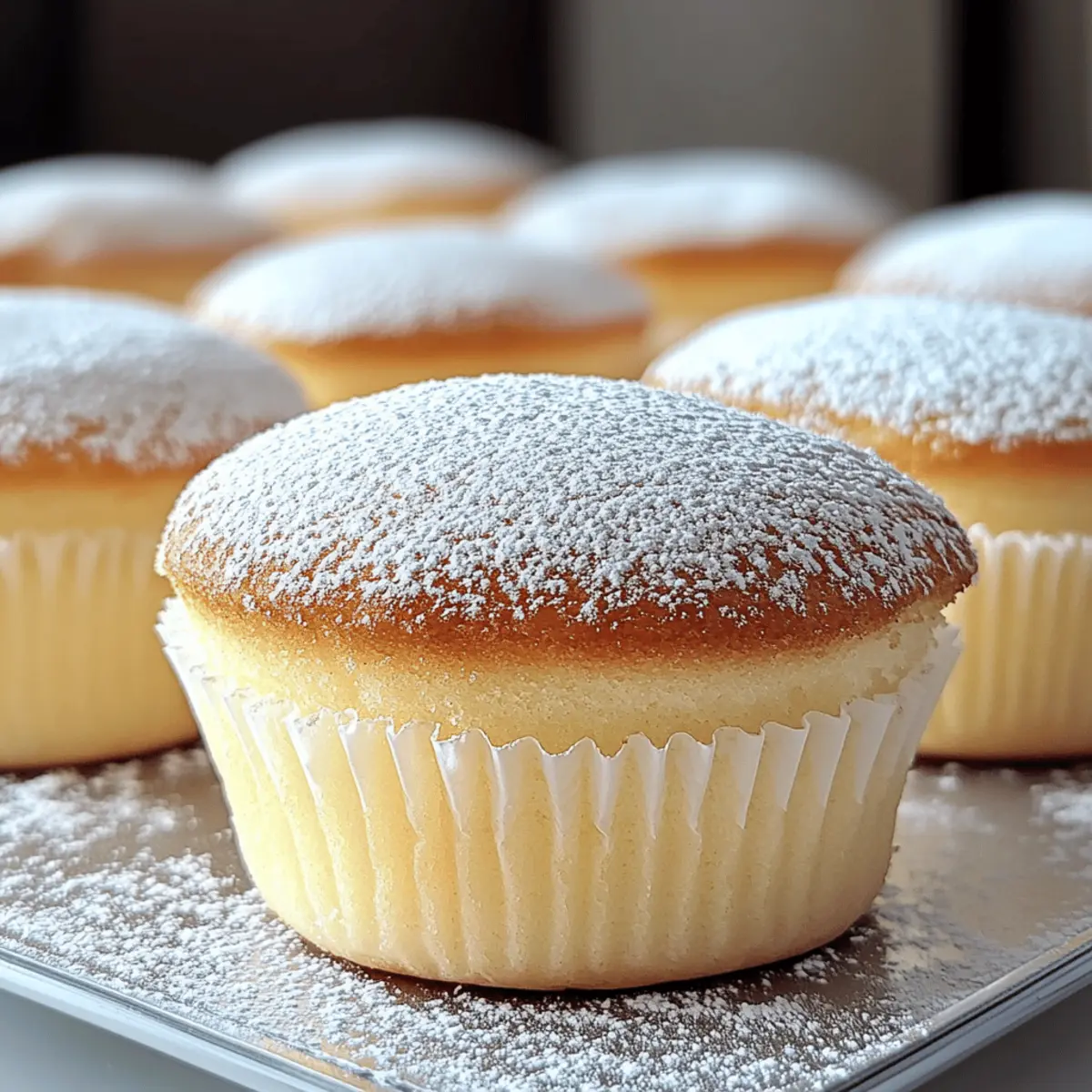 fluffige japanische cotton cheesecake cupcakes