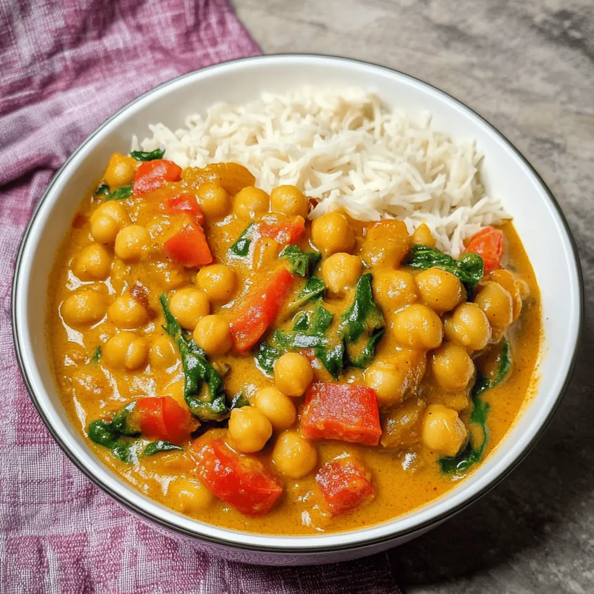 Einfaches Slow Cooker Kichererbsen Curry