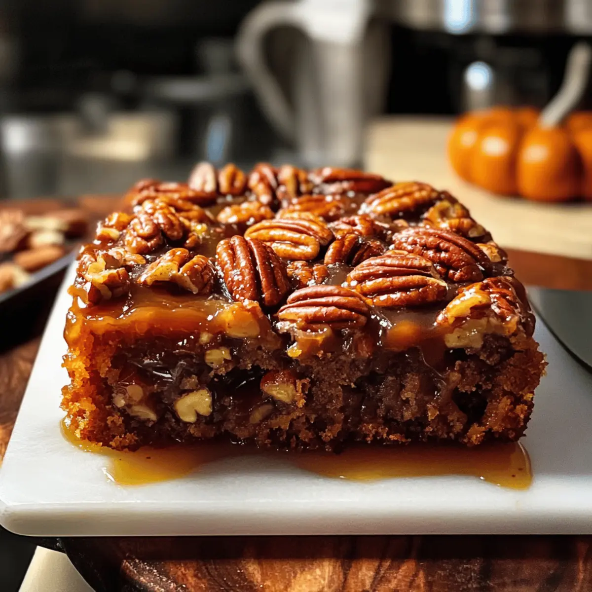 Köstlicher Kürbis-Pekannuss-Kuchen für den Herbst