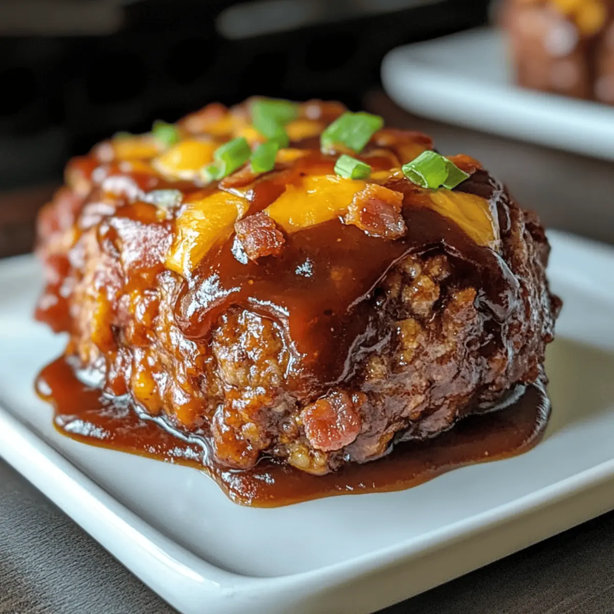 Mini BBQ Bacon Cheddar Hackbraten für die Familie