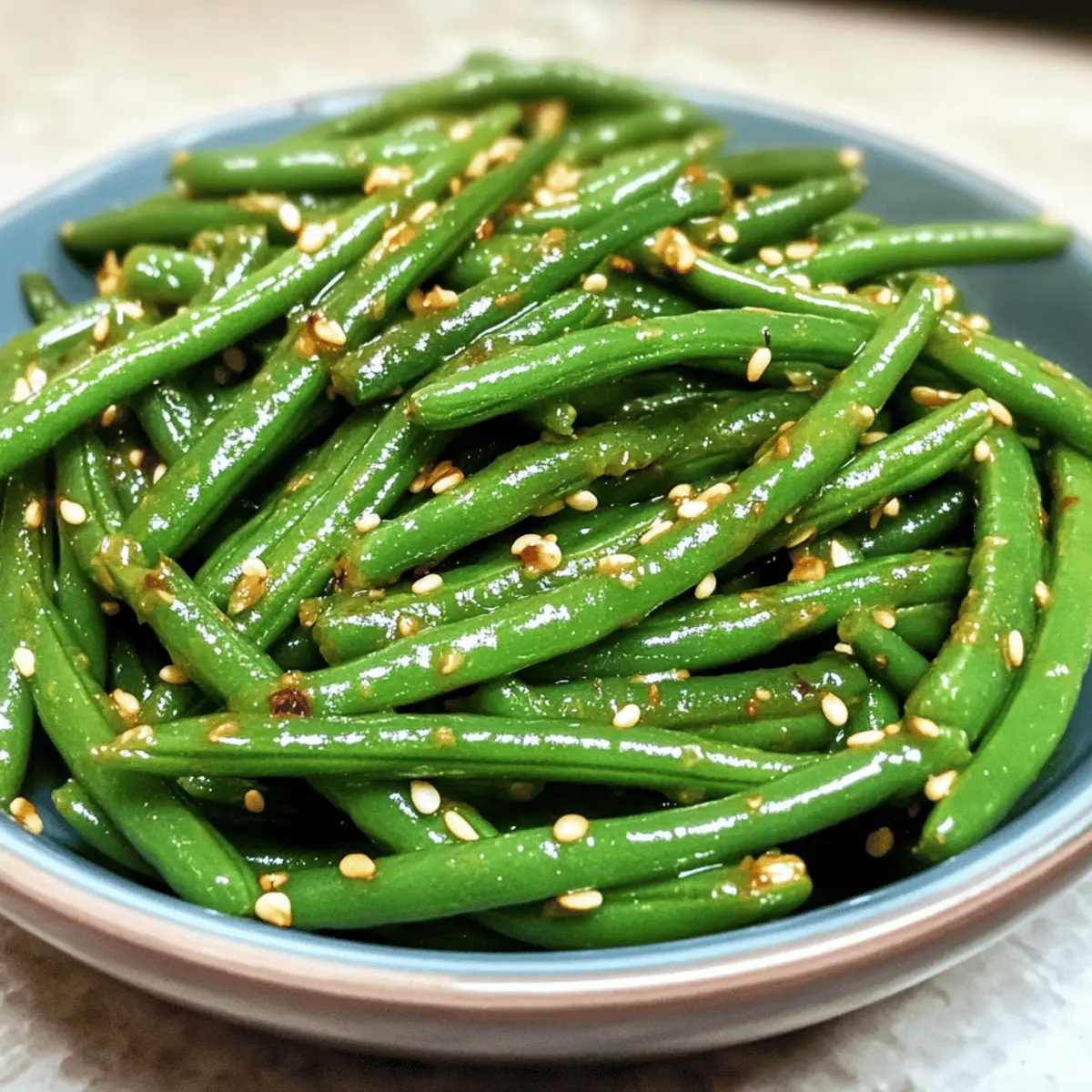 Knoblauch-Sesam-Grüner Bohnensalat in 15 Minuten
