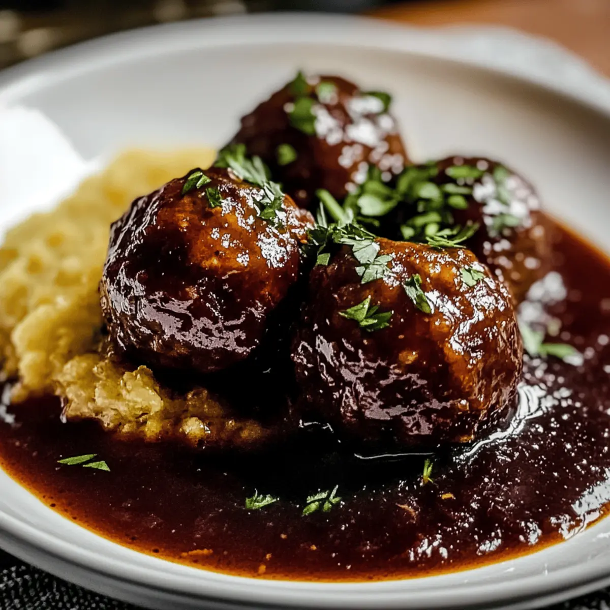 Rotwein Fleischbällchen für kalte Abende