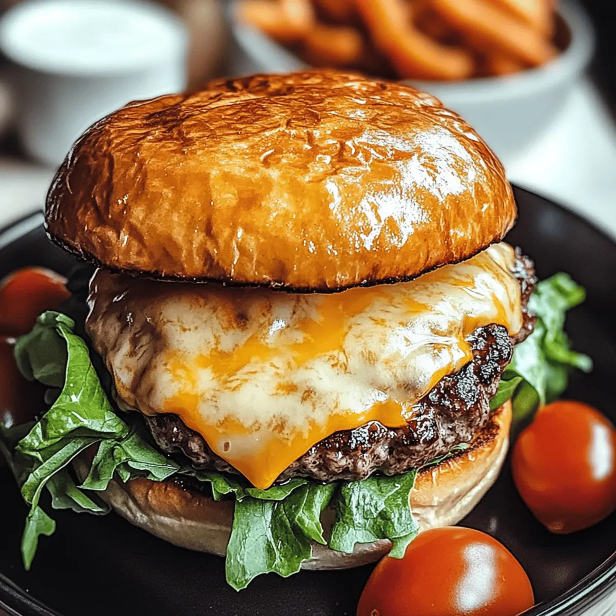 Irish Pub Burger mit cremigem Irish Cheddar