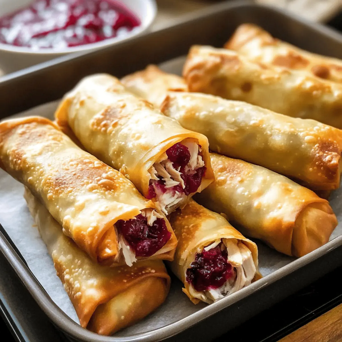 Brie-gefüllte Knusprige Eierrollen mit Truthahn