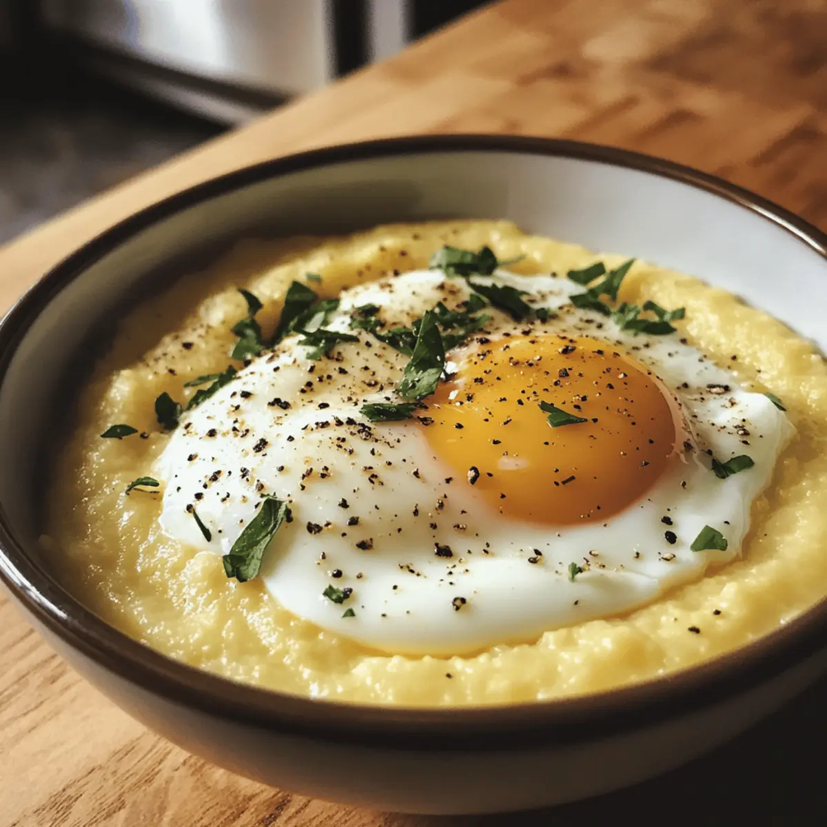 Cremige Polenta mit pochierten Eiern geniessen